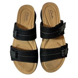 Womens Clarks April Dusk Sandals Black 8 W